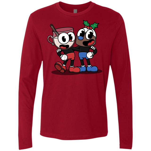 T-Shirts Cardinal / S Eggnoghead and Puddingman Men's Premium Long Sleeve