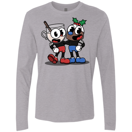 T-Shirts Heather Grey / S Eggnoghead and Puddingman Men's Premium Long Sleeve