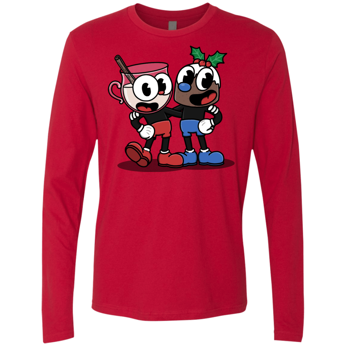 T-Shirts Red / S Eggnoghead and Puddingman Men's Premium Long Sleeve