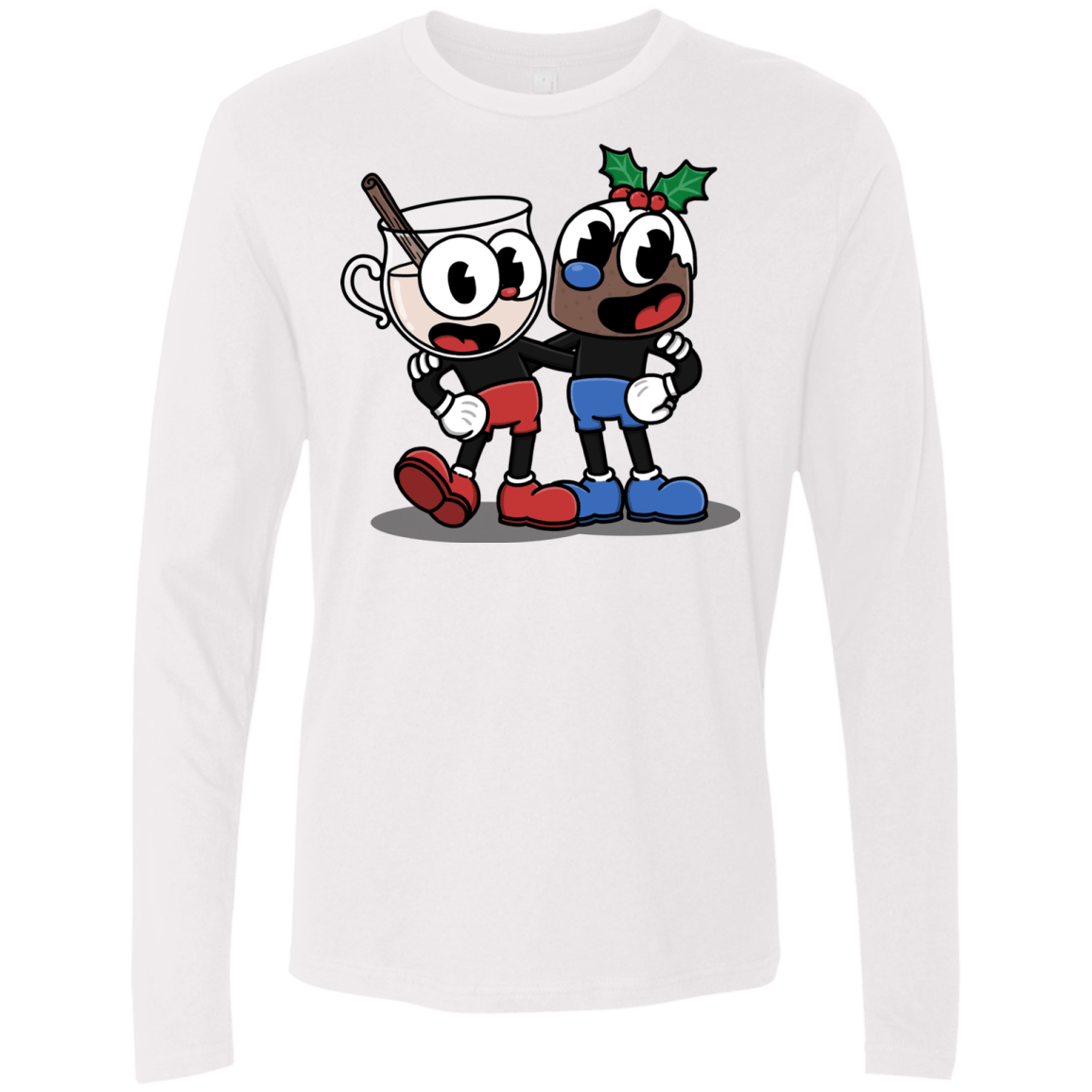 T-Shirts White / S Eggnoghead and Puddingman Men's Premium Long Sleeve