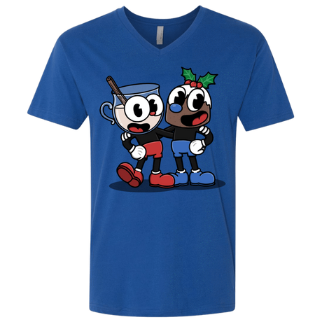 T-Shirts Royal / X-Small Eggnoghead and Puddingman Men's Premium V-Neck