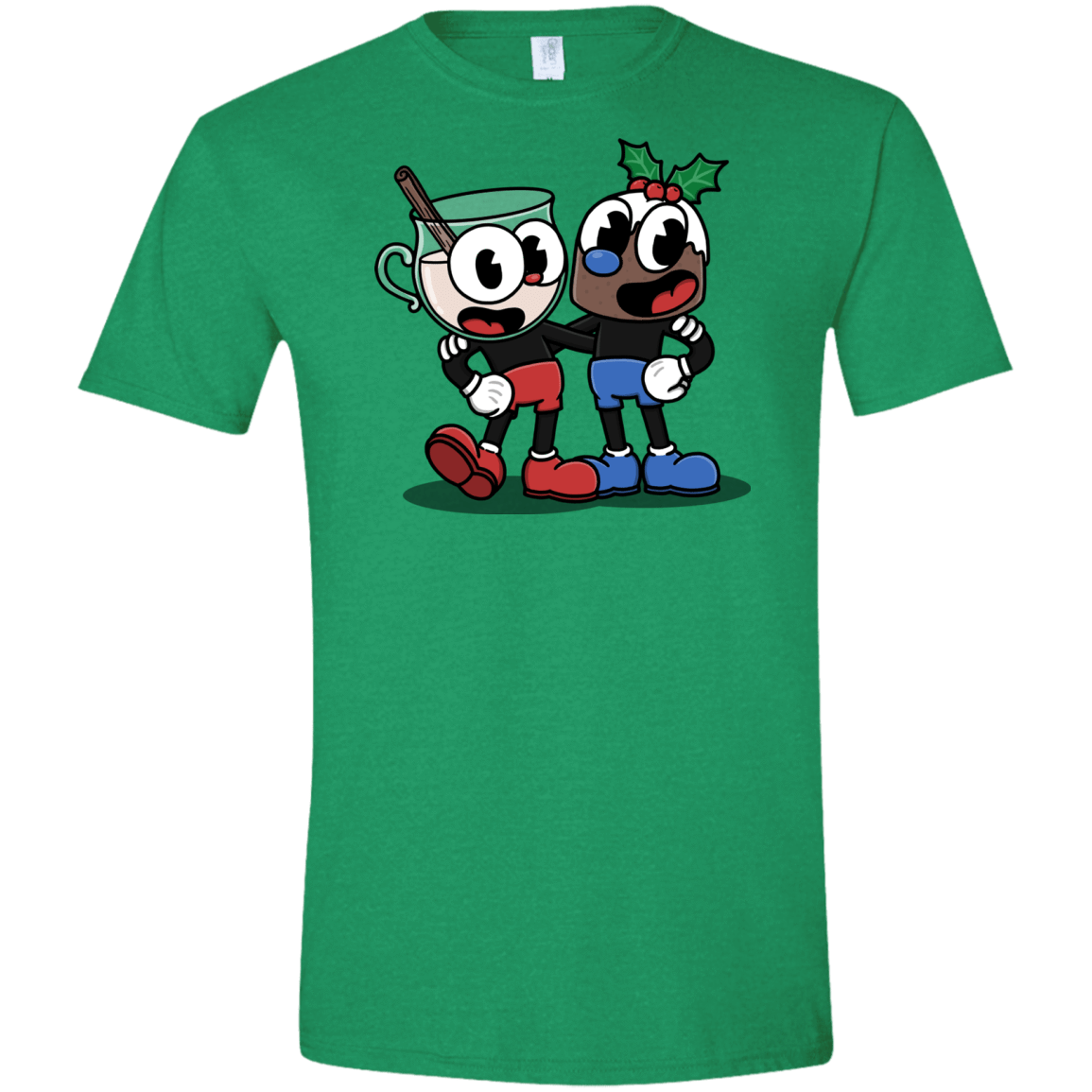 T-Shirts Heather Irish Green / S Eggnoghead and Puddingman Men's Semi-Fitted Softstyle