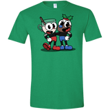 T-Shirts Heather Irish Green / S Eggnoghead and Puddingman Men's Semi-Fitted Softstyle