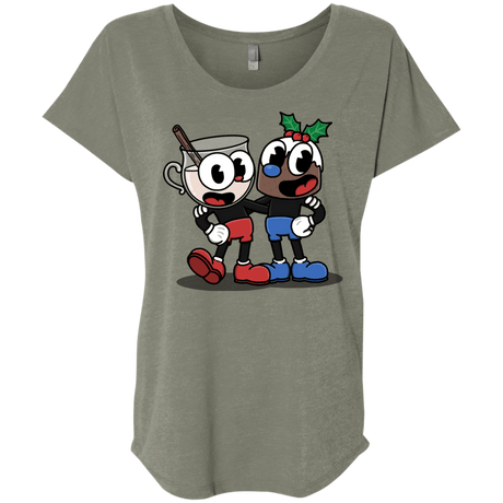 T-Shirts Venetian Grey / X-Small Eggnoghead and Puddingman Triblend Dolman Sleeve