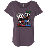 T-Shirts Vintage Purple / X-Small Eggnoghead and Puddingman Triblend Dolman Sleeve