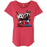 T-Shirts Vintage Red / X-Small Eggnoghead and Puddingman Triblend Dolman Sleeve