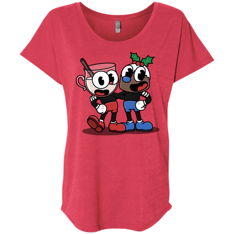T-Shirts Vintage Red / X-Small Eggnoghead and Puddingman Triblend Dolman Sleeve