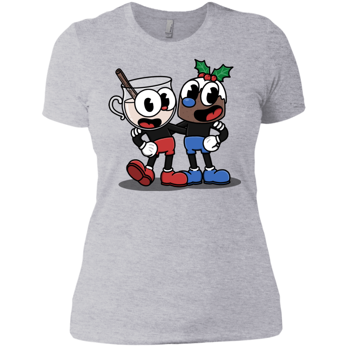 T-Shirts Heather Grey / X-Small Eggnoghead and Puddingman Women's Premium T-Shirt