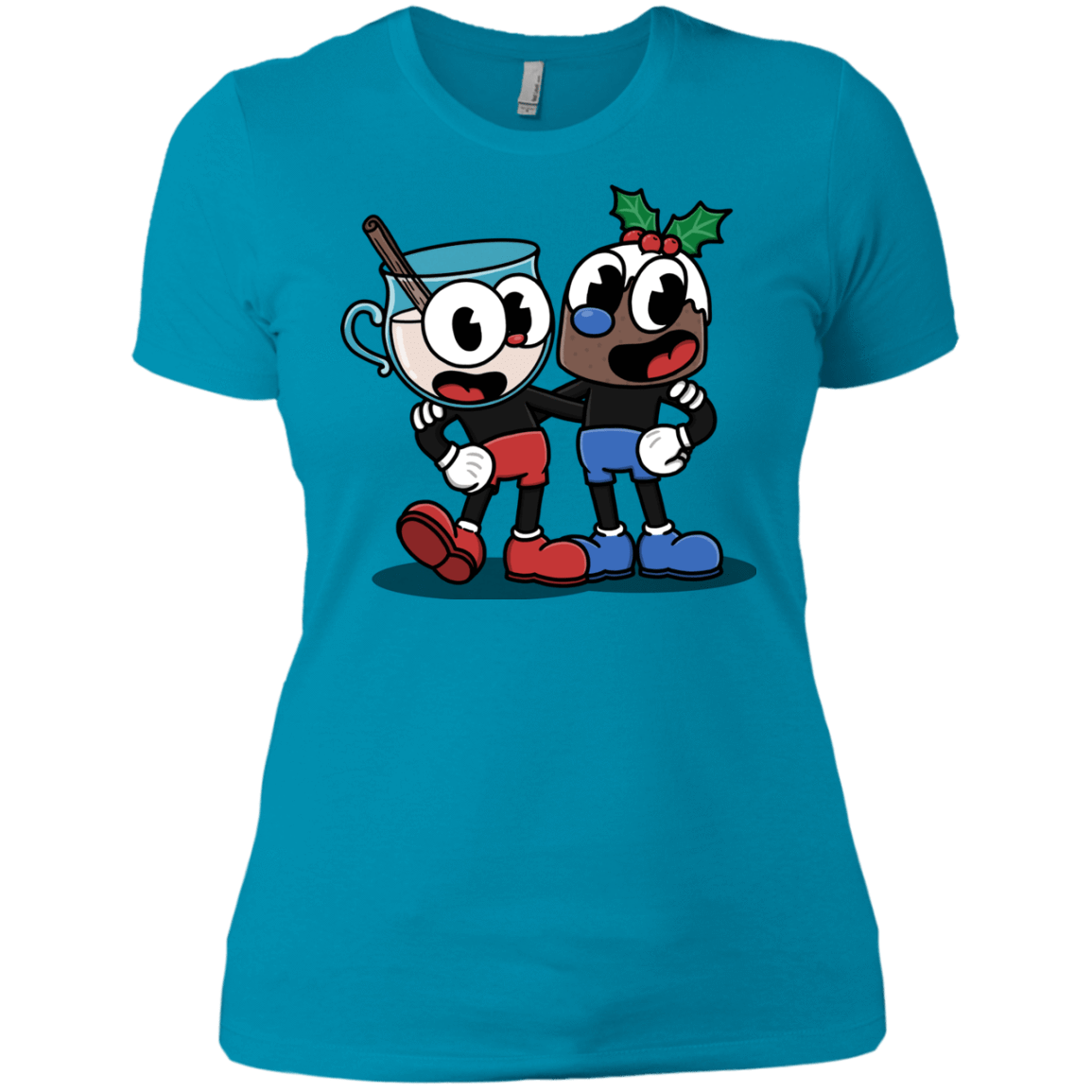 T-Shirts Turquoise / X-Small Eggnoghead and Puddingman Women's Premium T-Shirt