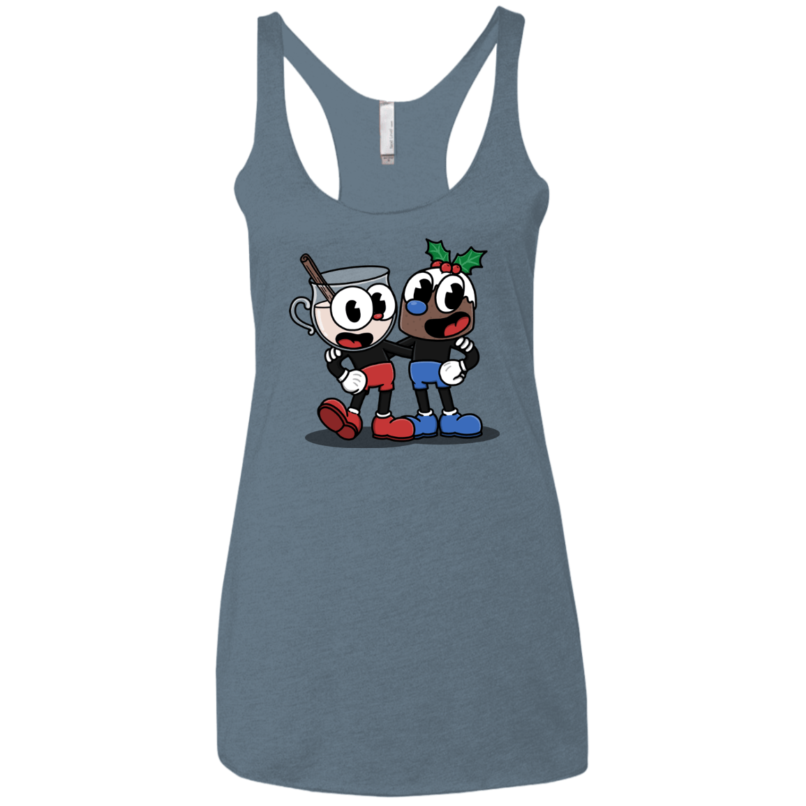 T-Shirts Indigo / X-Small Eggnoghead and Puddingman Women's Triblend Racerback Tank