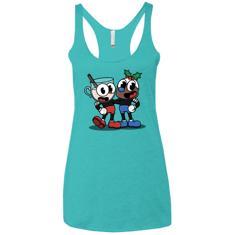 T-Shirts Tahiti Blue / X-Small Eggnoghead and Puddingman Women's Triblend Racerback Tank