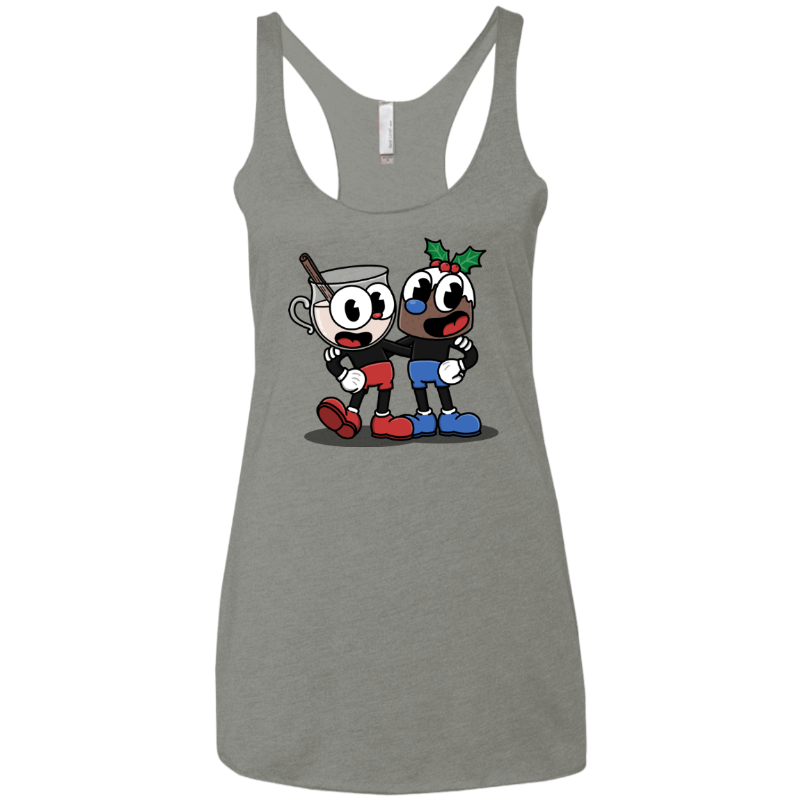 T-Shirts Venetian Grey / X-Small Eggnoghead and Puddingman Women's Triblend Racerback Tank