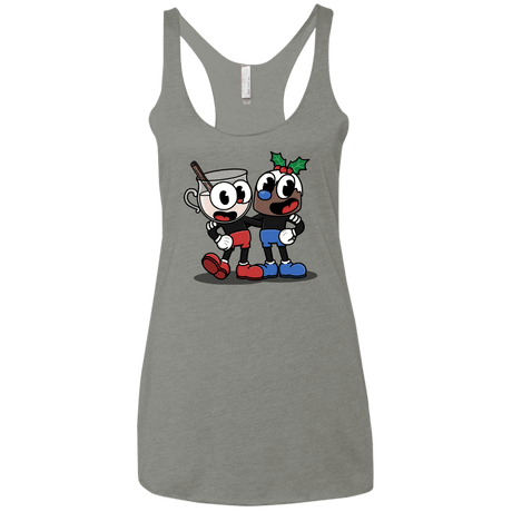 T-Shirts Venetian Grey / X-Small Eggnoghead and Puddingman Women's Triblend Racerback Tank