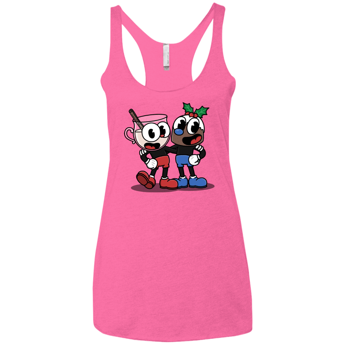 T-Shirts Vintage Pink / X-Small Eggnoghead and Puddingman Women's Triblend Racerback Tank
