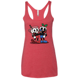 T-Shirts Vintage Red / X-Small Eggnoghead and Puddingman Women's Triblend Racerback Tank