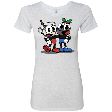T-Shirts Heather White / S Eggnoghead and Puddingman Women's Triblend T-Shirt