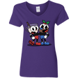 T-Shirts Purple / S Eggnoghead and Puddingman Women's V-Neck T-Shirt