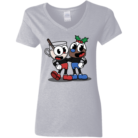 T-Shirts Sport Grey / S Eggnoghead and Puddingman Women's V-Neck T-Shirt