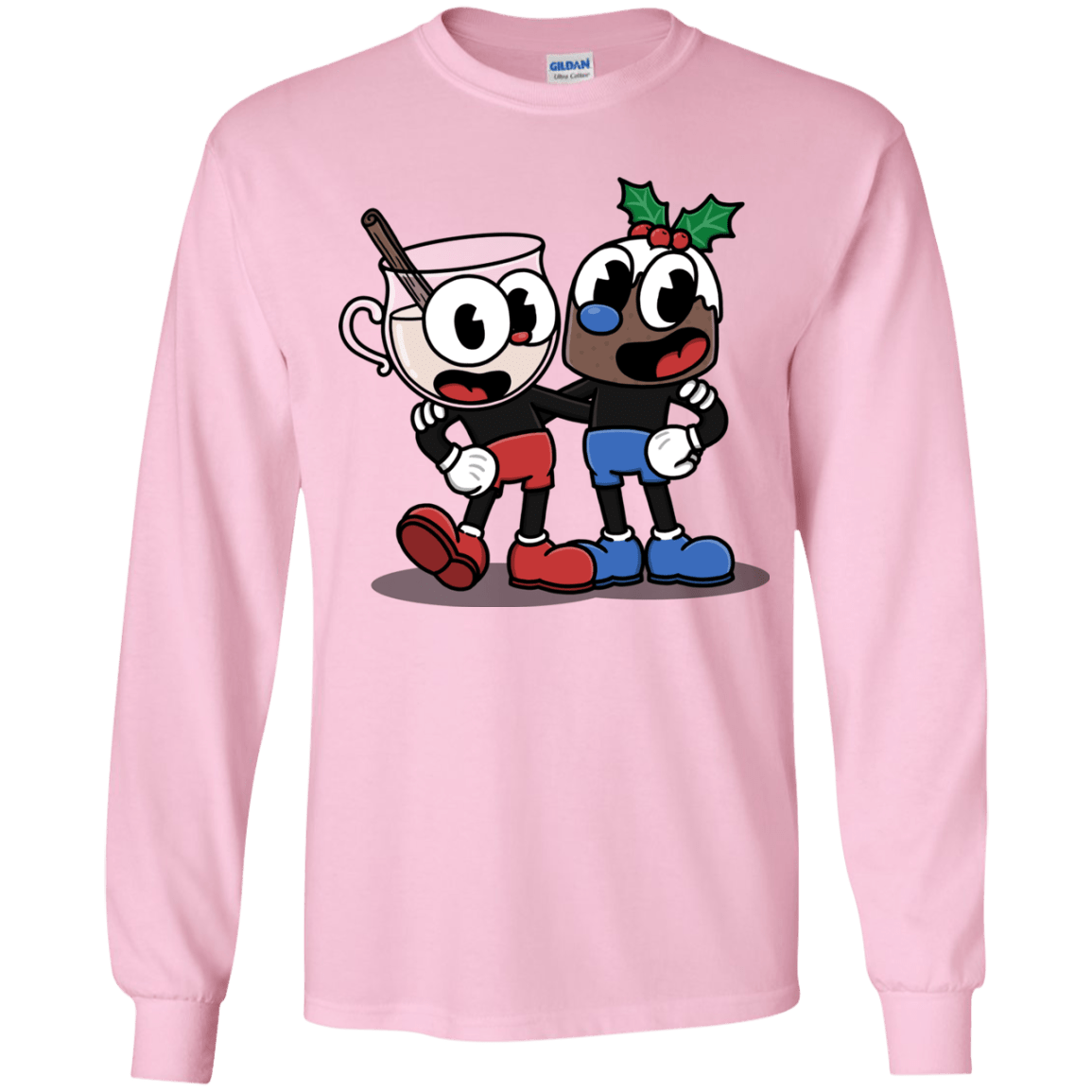 T-Shirts Light Pink / YS Eggnoghead and Puddingman Youth Long Sleeve T-Shirt