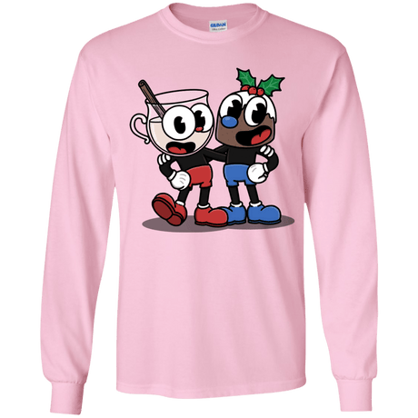 T-Shirts Light Pink / YS Eggnoghead and Puddingman Youth Long Sleeve T-Shirt