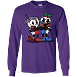 T-Shirts Purple / YS Eggnoghead and Puddingman Youth Long Sleeve T-Shirt