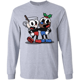 T-Shirts Sport Grey / YS Eggnoghead and Puddingman Youth Long Sleeve T-Shirt