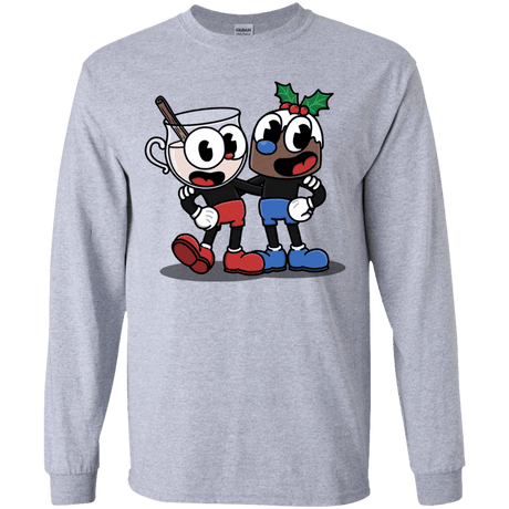 T-Shirts Sport Grey / YS Eggnoghead and Puddingman Youth Long Sleeve T-Shirt