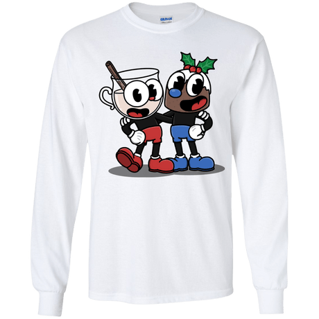 T-Shirts White / YS Eggnoghead and Puddingman Youth Long Sleeve T-Shirt