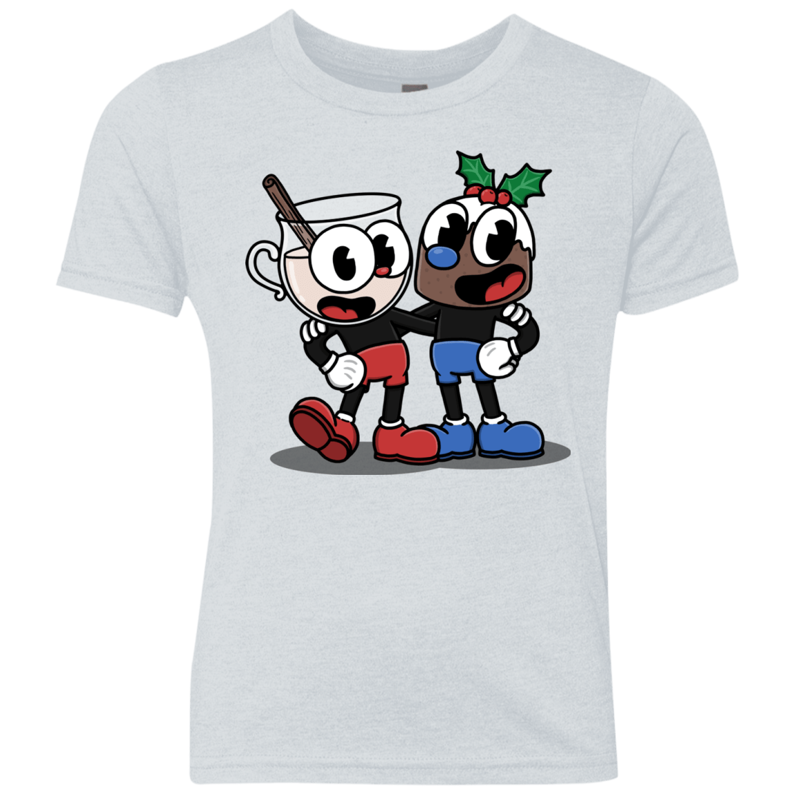 T-Shirts Heather White / YXS Eggnoghead and Puddingman Youth Triblend T-Shirt