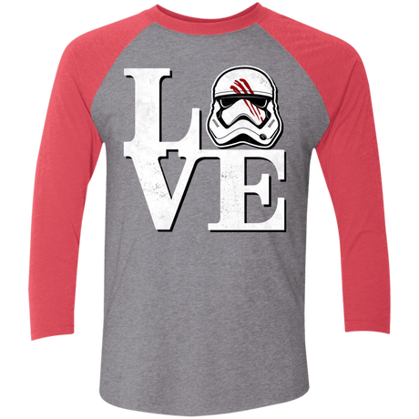 T-Shirts Premium Heather/ Vintage Red / X-Small Eight Seven Love Men's Triblend 3/4 Sleeve