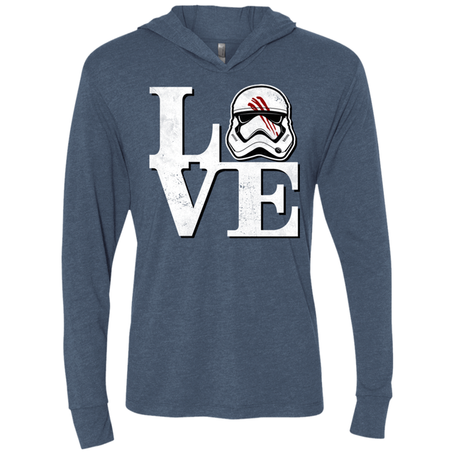 T-Shirts Indigo / X-Small Eight Seven Love Triblend Long Sleeve Hoodie Tee