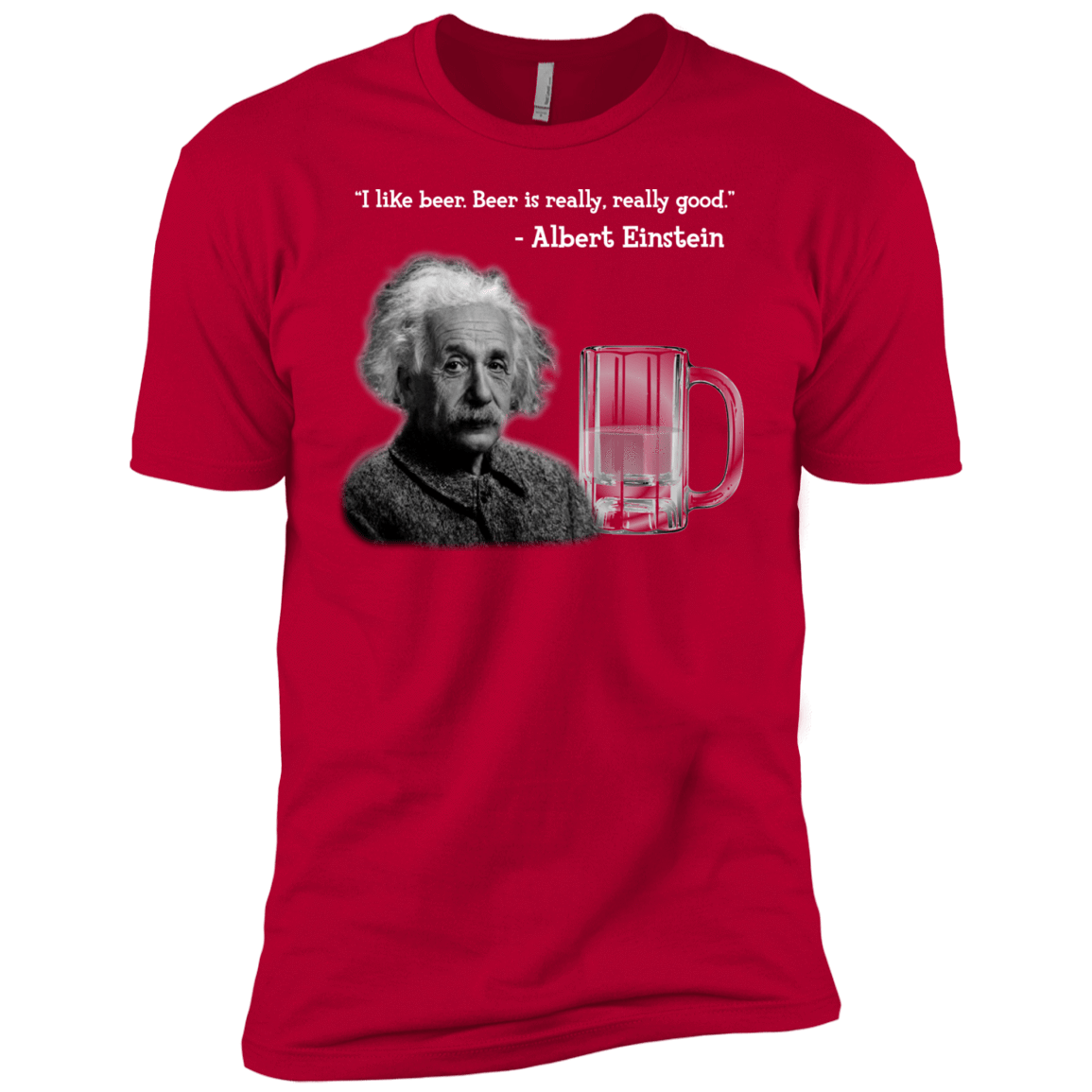 T-Shirts Red / YXS Einstein Boys Premium T-Shirt