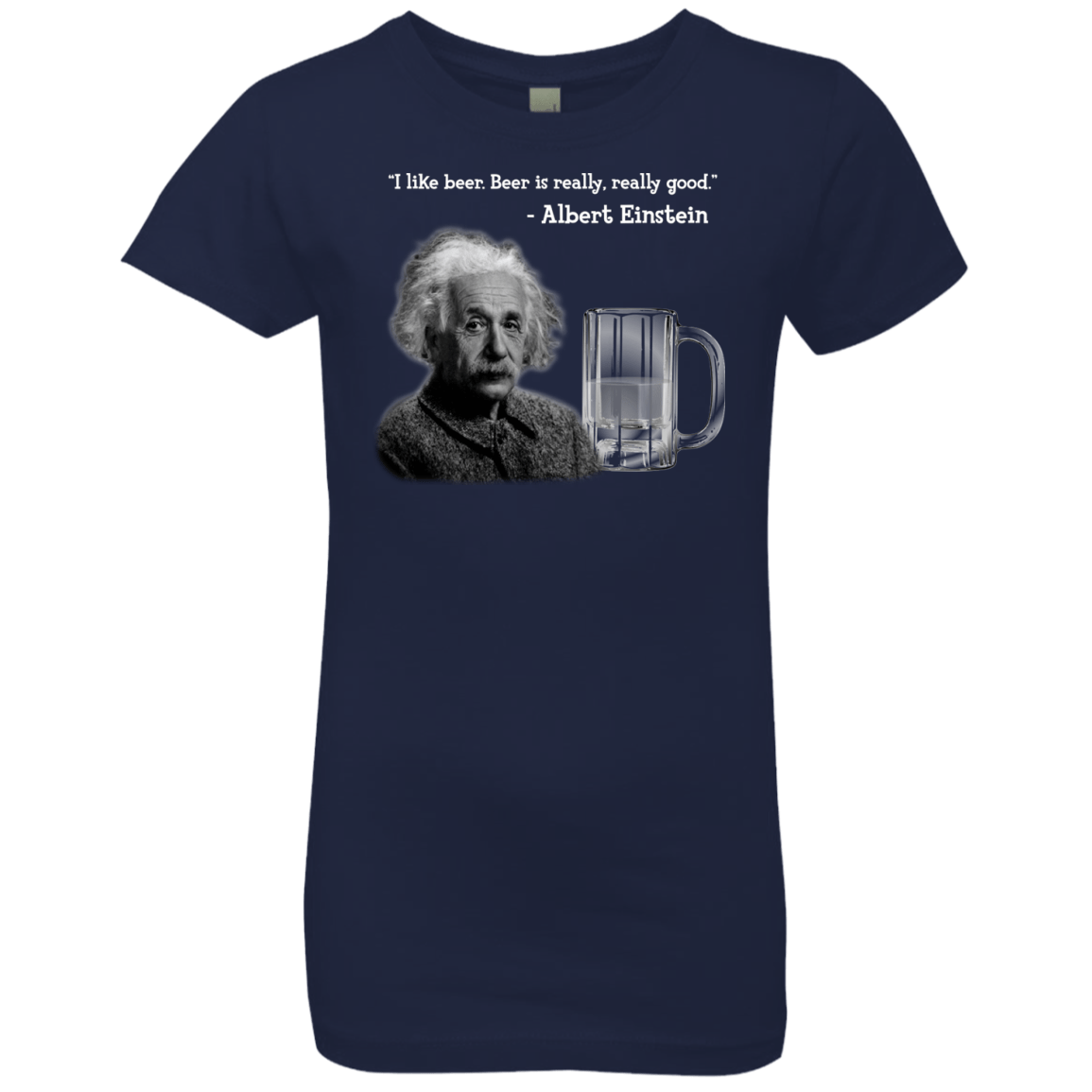 T-Shirts Midnight Navy / YXS Einstein Girls Premium T-Shirt