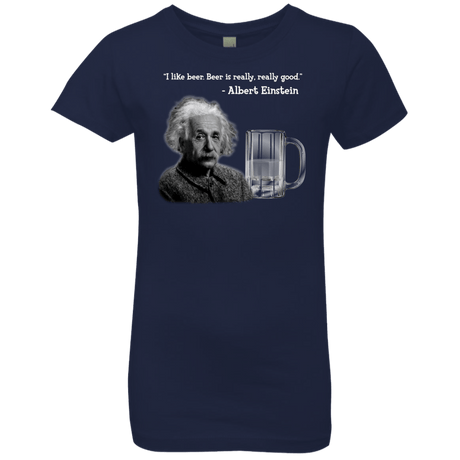 T-Shirts Midnight Navy / YXS Einstein Girls Premium T-Shirt