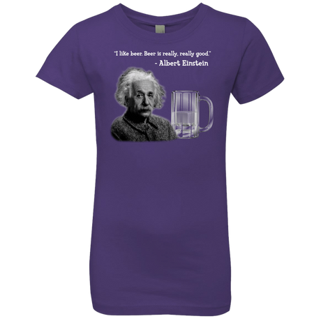 T-Shirts Purple Rush / YXS Einstein Girls Premium T-Shirt