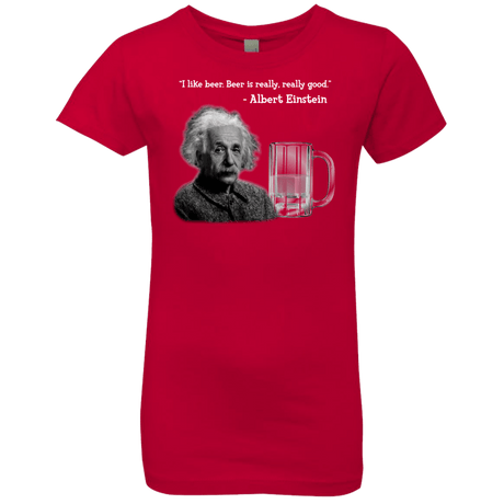 T-Shirts Red / YXS Einstein Girls Premium T-Shirt