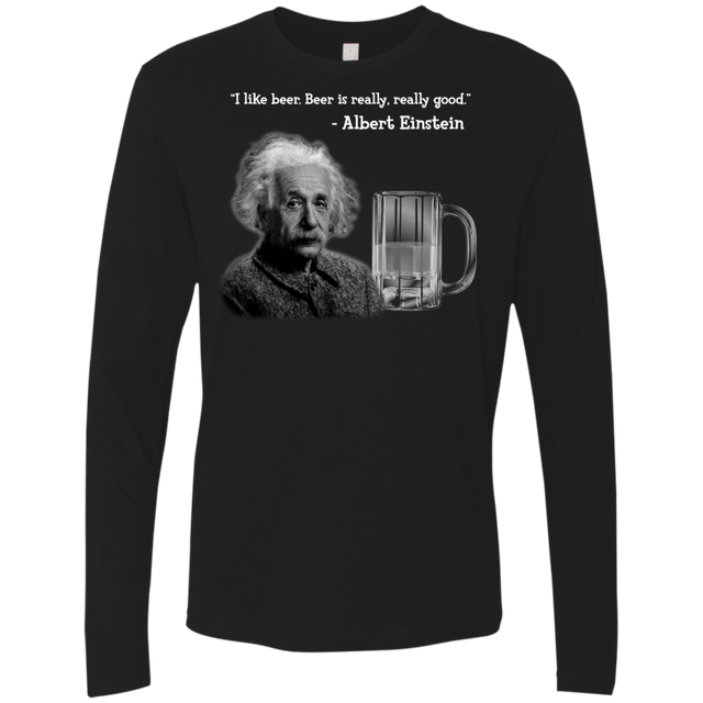 T-Shirts Black / Small Einstein Men's Premium Long Sleeve