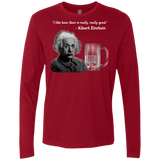 T-Shirts Cardinal / Small Einstein Men's Premium Long Sleeve