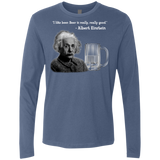 T-Shirts Indigo / Small Einstein Men's Premium Long Sleeve