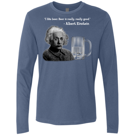 T-Shirts Indigo / Small Einstein Men's Premium Long Sleeve