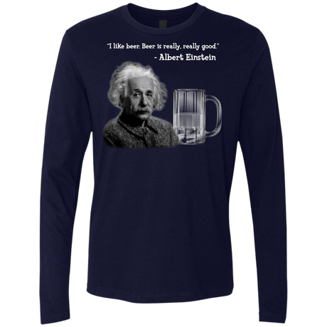 T-Shirts Midnight Navy / Small Einstein Men's Premium Long Sleeve