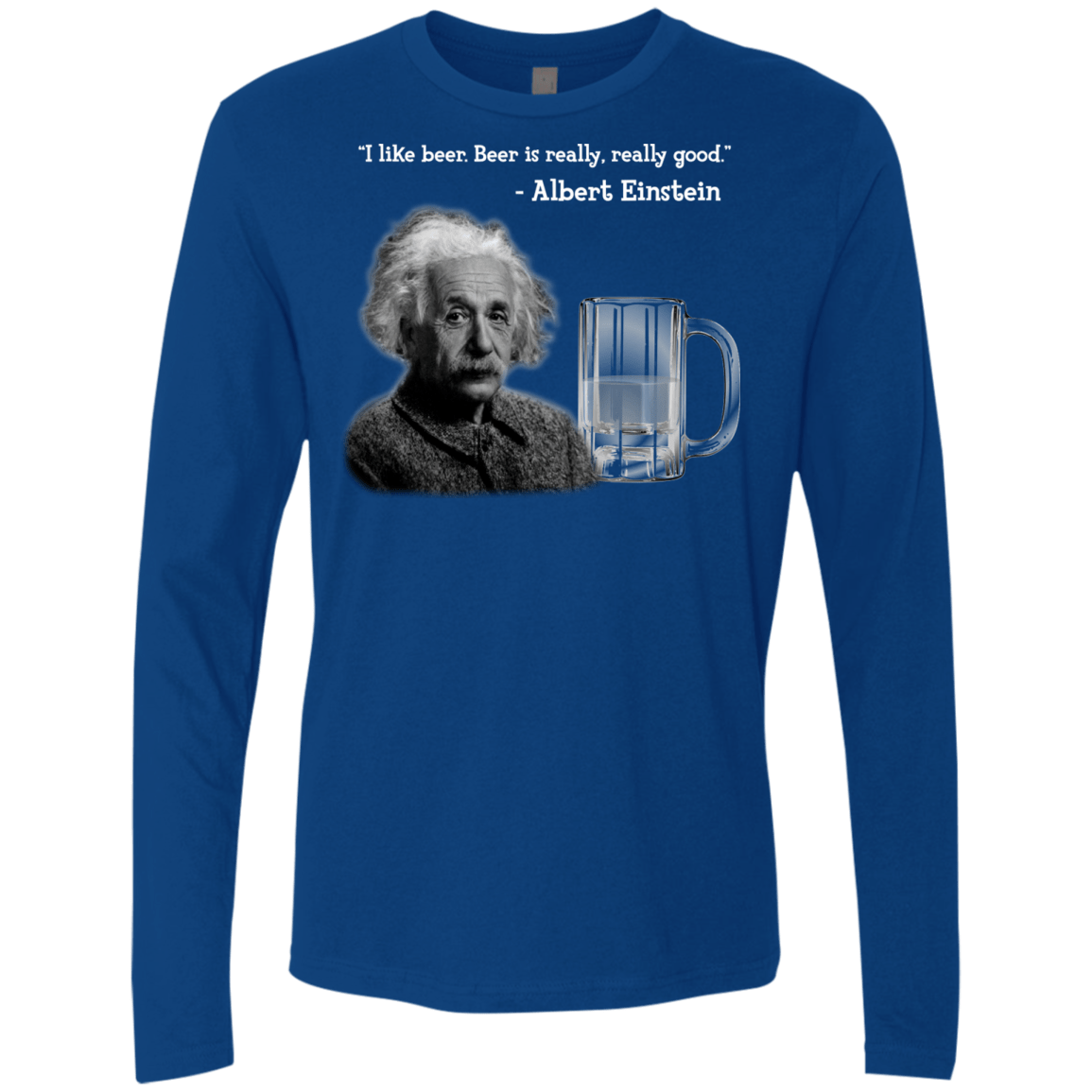 T-Shirts Royal / Small Einstein Men's Premium Long Sleeve
