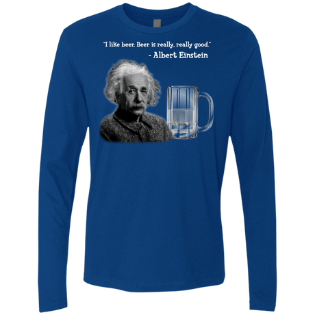 T-Shirts Royal / Small Einstein Men's Premium Long Sleeve