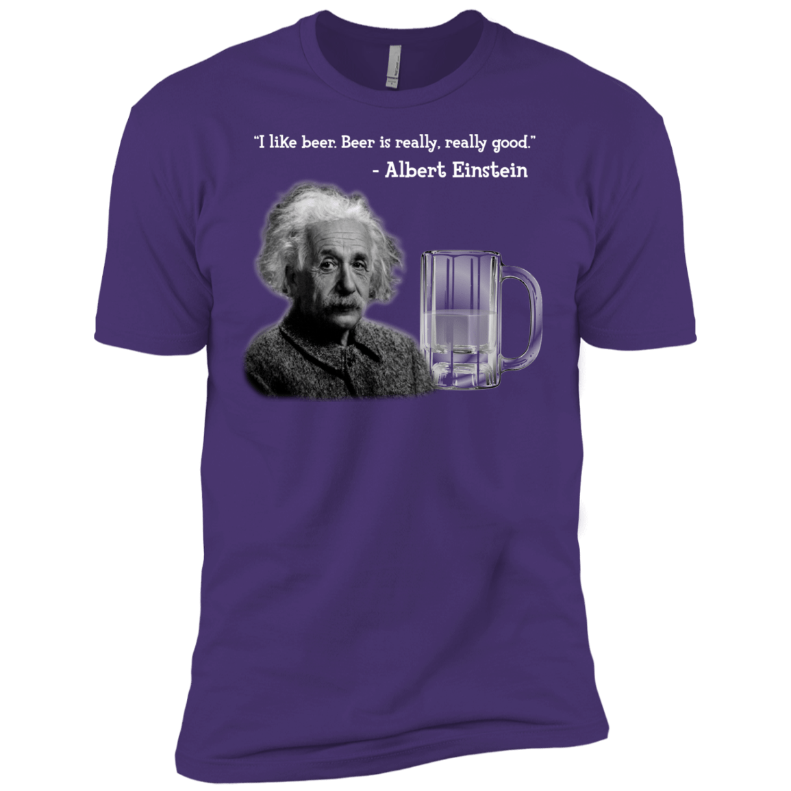 T-Shirts Purple Rush/ / X-Small Einstein Men's Premium T-Shirt