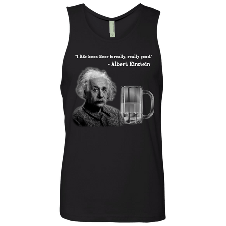 T-Shirts Black / Small Einstein Men's Premium Tank Top