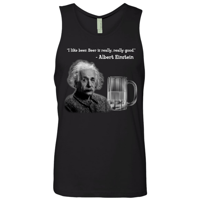 T-Shirts Black / Small Einstein Men's Premium Tank Top