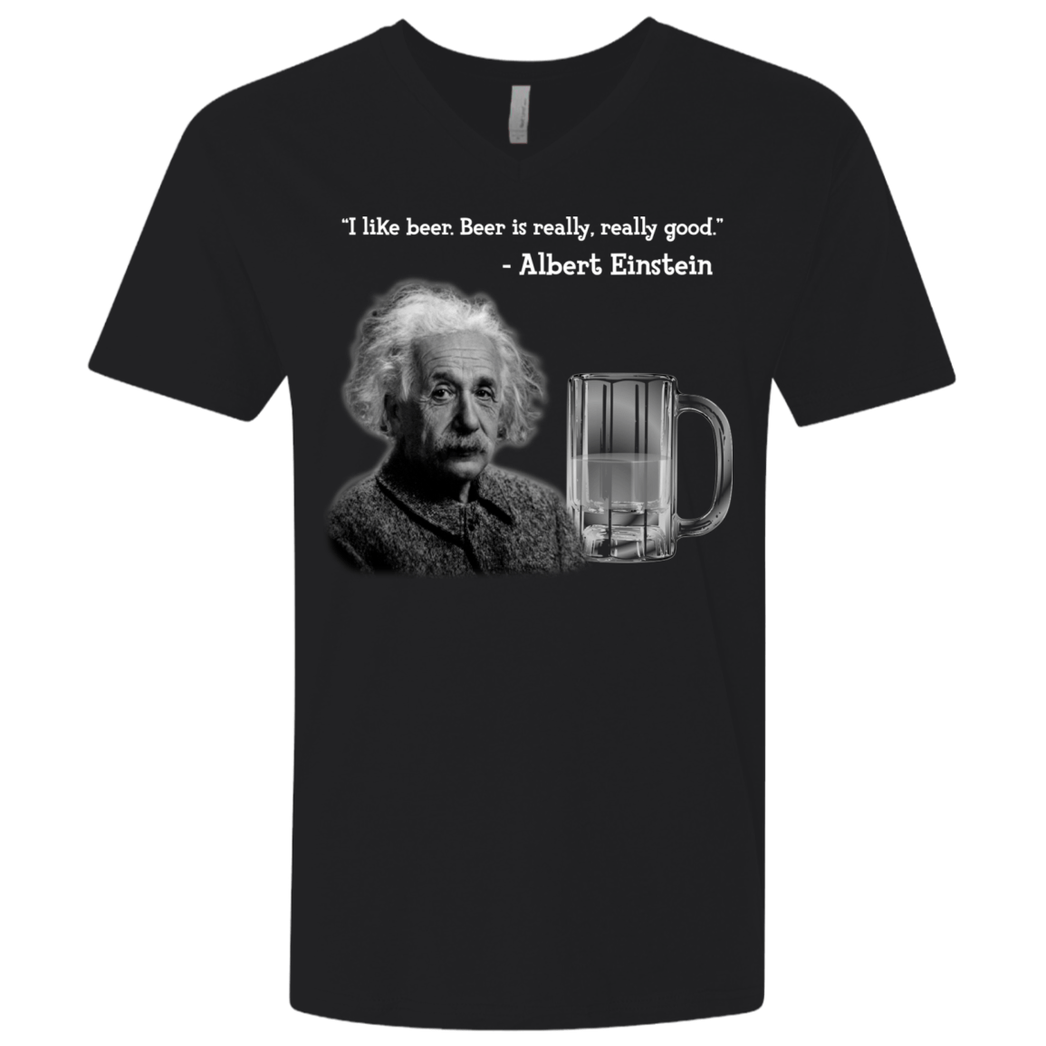 T-Shirts Black / X-Small Einstein Men's Premium V-Neck