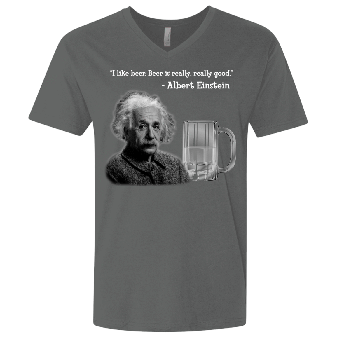 T-Shirts Heavy Metal / X-Small Einstein Men's Premium V-Neck