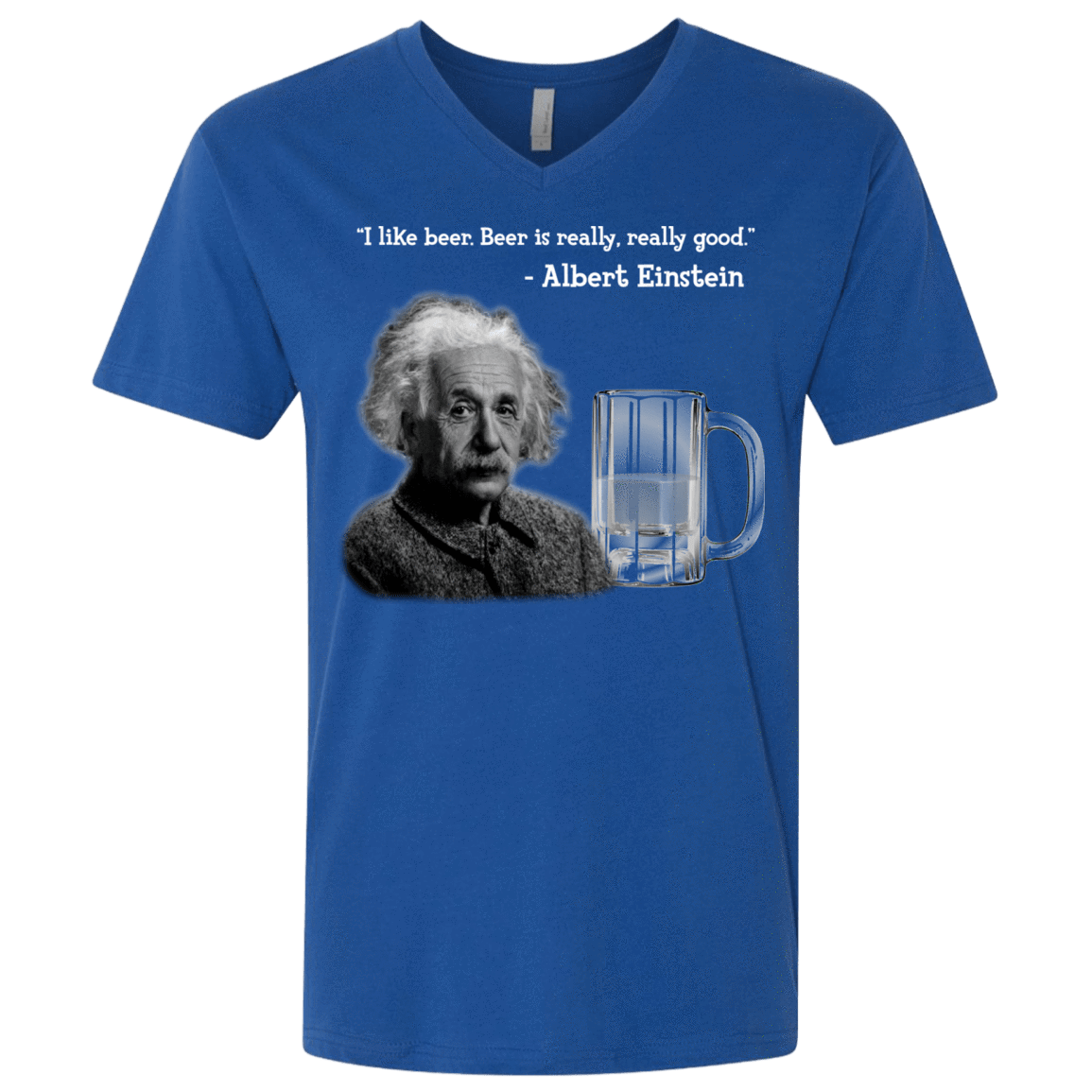 T-Shirts Royal / X-Small Einstein Men's Premium V-Neck