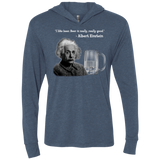 T-Shirts Indigo / X-Small Einstein Triblend Long Sleeve Hoodie Tee